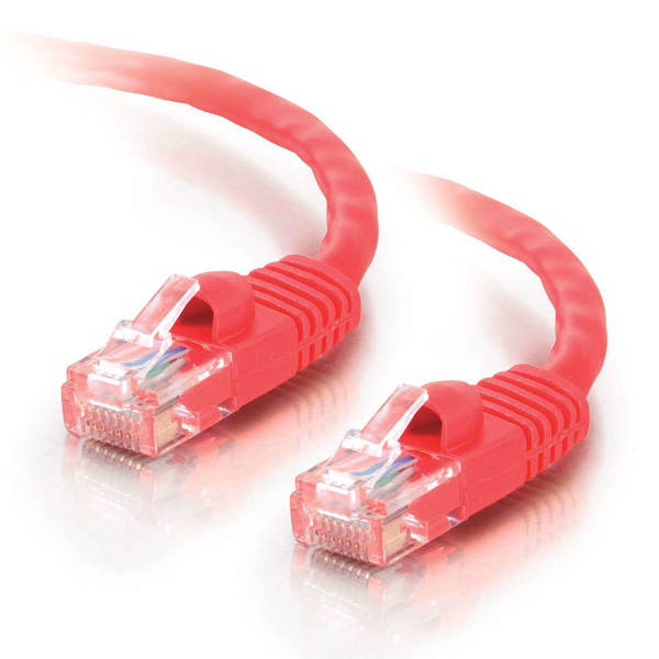 C2G Cat5e, 2ft. 0.6м Cat5e Красный сетевой кабель