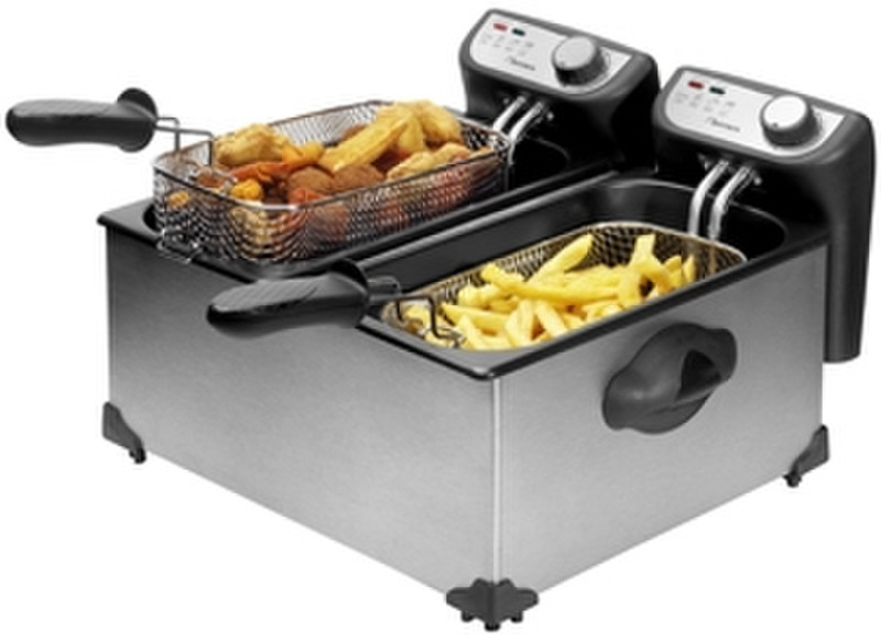 Bestron AF351DUO Double 3.5L 4400W Stainless steel fryer
