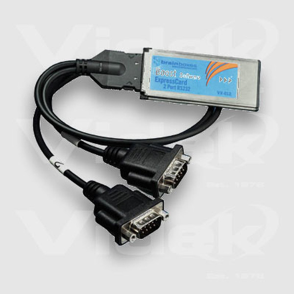 Videk VX-012 ExpressCard 2 Port 9D Plug RS232 USB Kabel