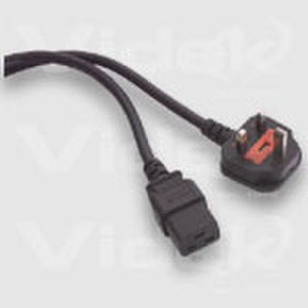 Videk C19 Socket / C13 IEC Socket - 2M 2м Черный кабель питания