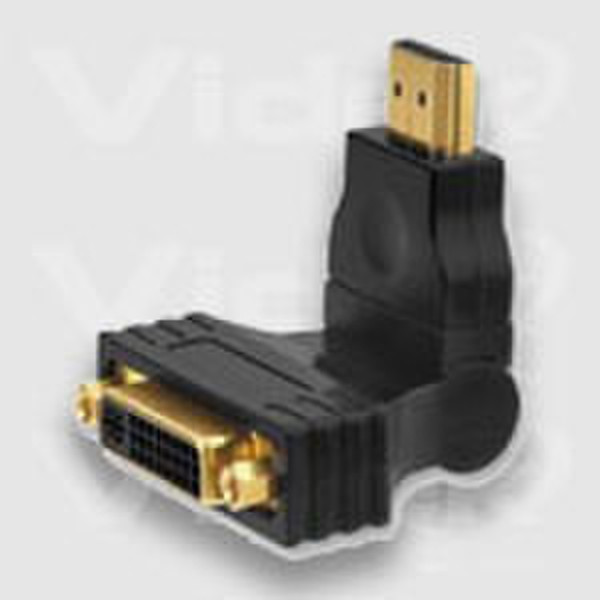 Videk HDMI Female / DVI Male Adaptor HDMI F DVI M Schwarz Kabelschnittstellen-/adapter