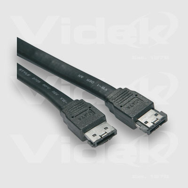Videk eSATA Male to Male External Cable 0.5m 0.5m Black SATA cable