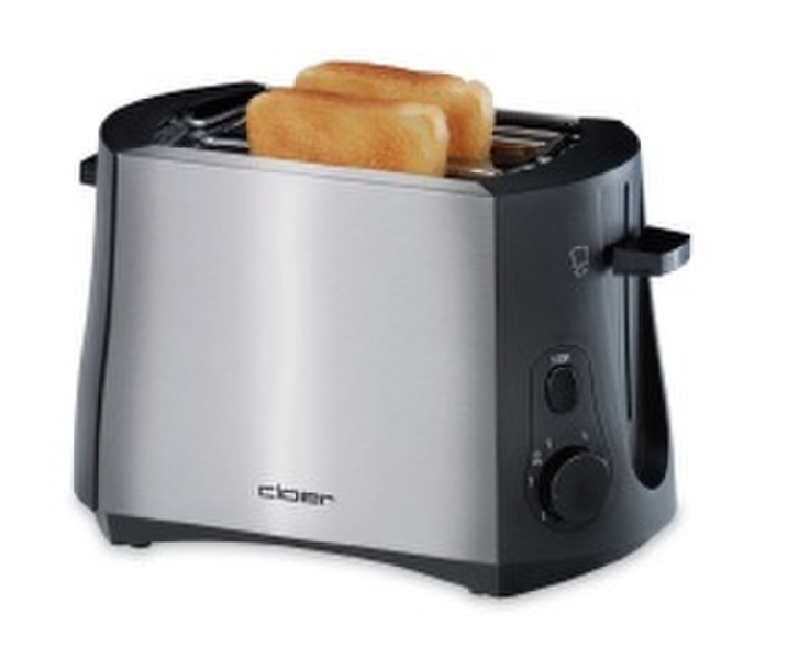 Cloer 3419 2slice(s) 900W Black,Stainless steel toaster