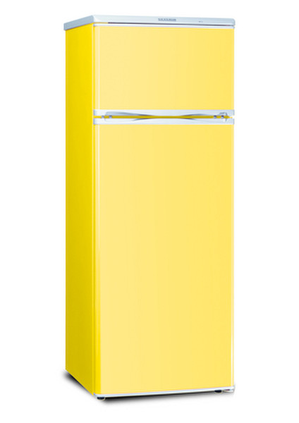 Severin KS 9786 freestanding 166L 46L A+ Yellow fridge-freezer