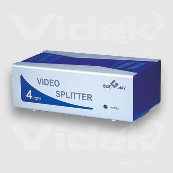 Videk KV104 4 Port Video Splitter 350 MHz