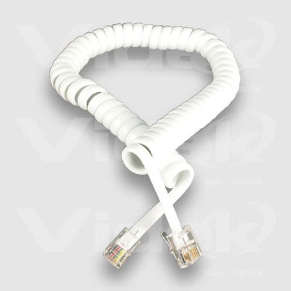 Videk Handset Coiled Cord 1.2m 1.2m telephony cable