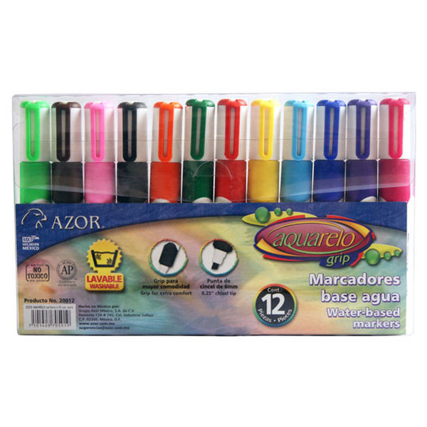Azor 301.2 Black,Blue,Brown,Green,Orange,Pink,Red,Violet,Yellow 12pc(s) marker