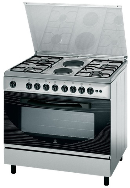 Indesit KM B21S(X)/EX Freestanding Combi hob Stainless steel cooker