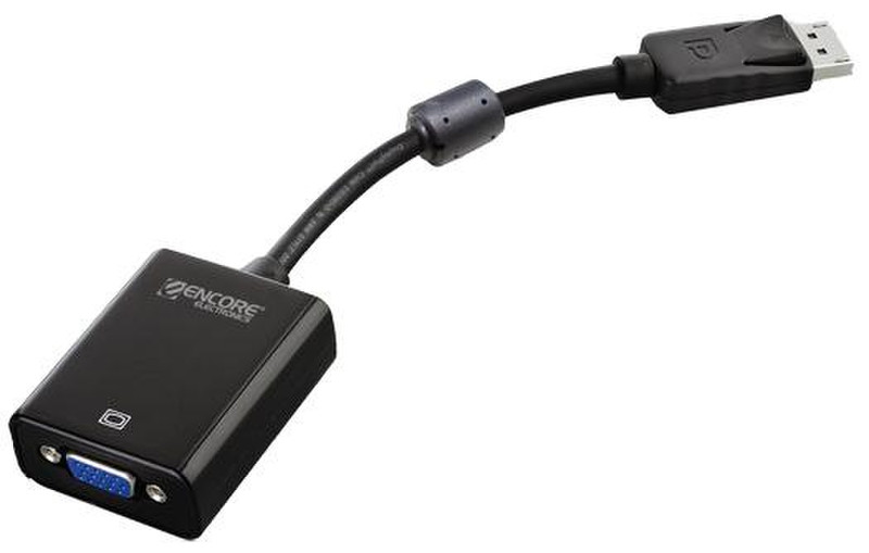 ENCORE DisplayPort/VGA 0.15m DisplayPort VGA (D-Sub) Black video cable adapter