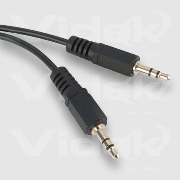 Videk 3.5mm Plug to 3.5mm Plug Stereo 10Mtr 10m 3.5mm 3.5mm Black audio cable