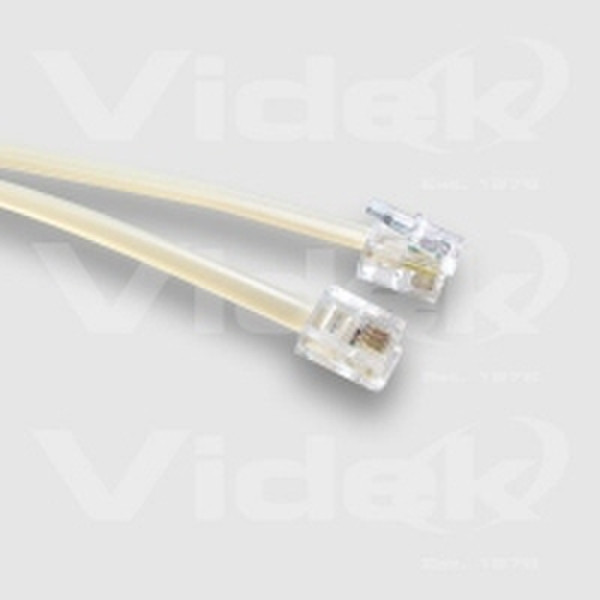 Videk 4 Pole RJ11 Male - Male Modular Cable 20Mtr 20m telephony cable