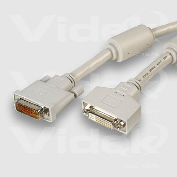 Videk DVI M to DVI F A+D Monitor Extension Cable 5m 5m DVI cable