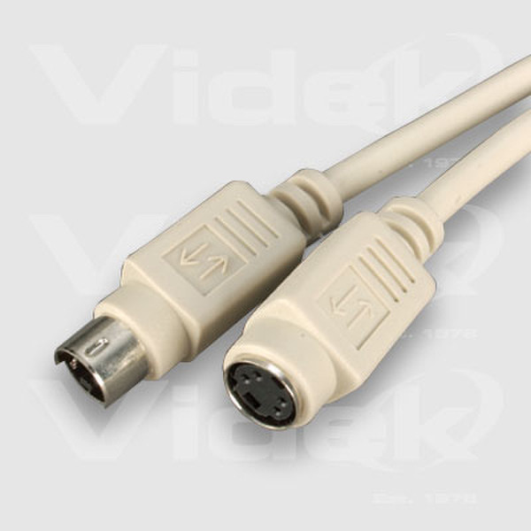 Videk Mini 4 Din M to Mini 4 Din F 2m 2m PS/2 cable