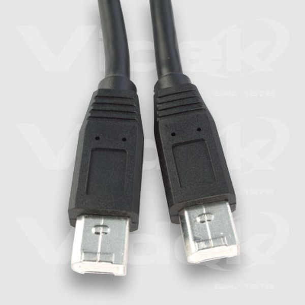 Videk 6 Pin M to 6 Pin M IEEE1394 Cable 4.5m 4.5m Schwarz Firewire-Kabel