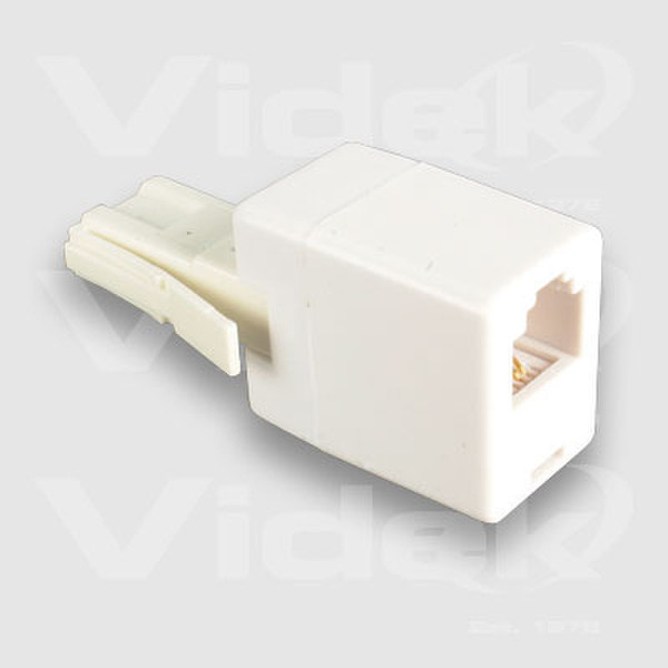 Videk RJ11 Female to UK Style Male Adapter RJ11 UK Style cable interface/gender adapter