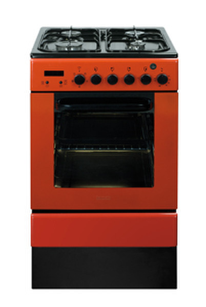 Baumatic BCD500R Freistehend Gas hob A Schwarz, Rot Küchenherd