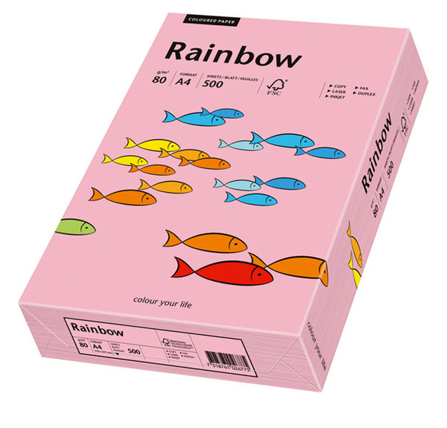 Papyrus Rainbow A4 500er A4 (210×297 mm) Матовый Розовый бумага для печати