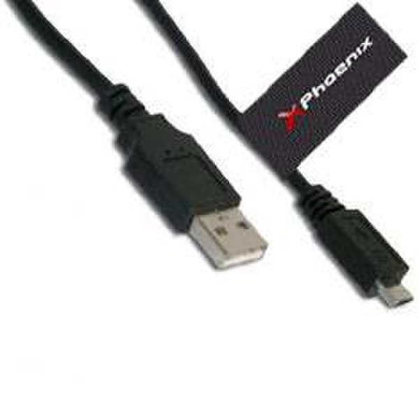 Phoenix Technologies 2m USB/Micro USB 2m USB A Micro-USB B Black