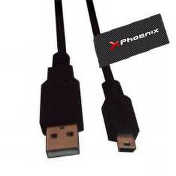 Phoenix Technologies 1.8m USB/Mini USB 1.8m USB A Mini-USB B Black