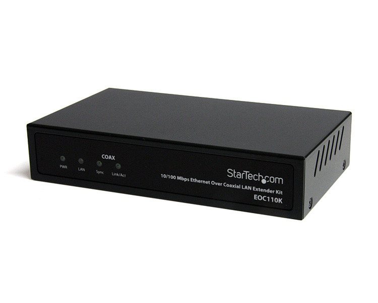 StarTech.com EOC110RGB Network receiver Black