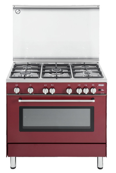 DeLonghi PGVR 965 GHI Freestanding Gas hob Red cooker