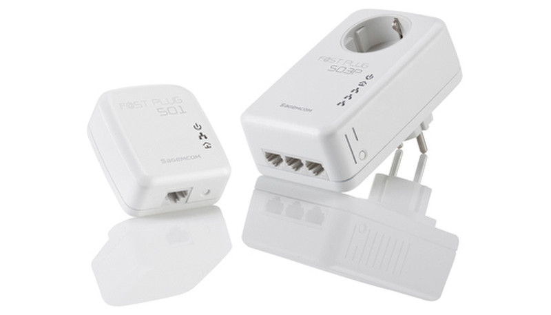 Sagem FAST PACK MULTI 500Мбит/с Подключение Ethernet Белый 2шт PowerLine network adapter