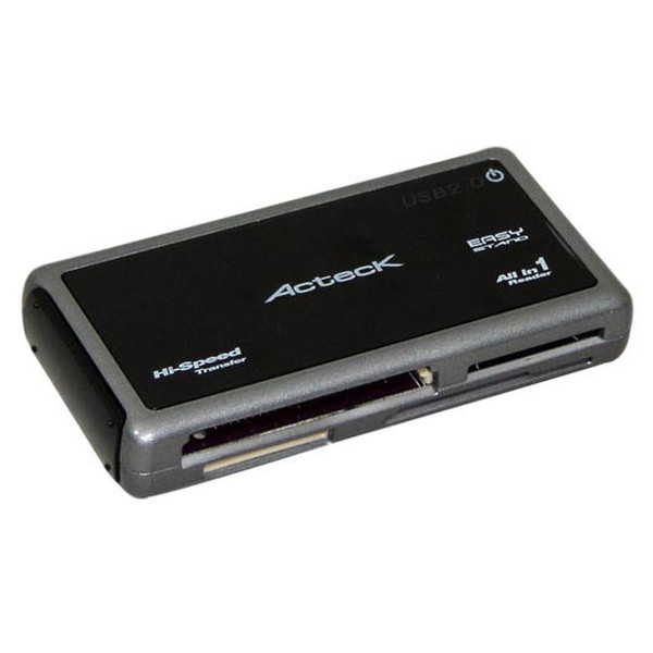 Acteck ACR-350 USB 2.0 Black,Silver card reader