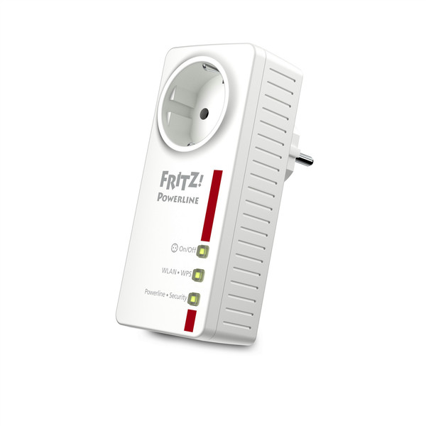 AVM FRITZ!Powerline 546E, DE 500Мбит/с Подключение Ethernet Wi-Fi Красный, Белый 1шт PowerLine network adapter