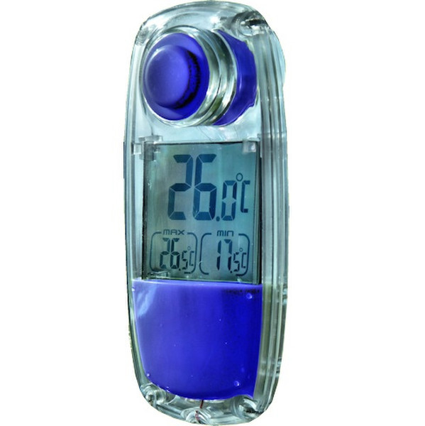 Powerplus Parrot В помещении / на открытом воздухе Electronic environment thermometer Синий, Прозрачный