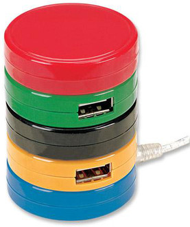 IC Intracom 161527 480Mbit/s Schwarz, Blau, Grün, Rot, Gelb Schnittstellenhub