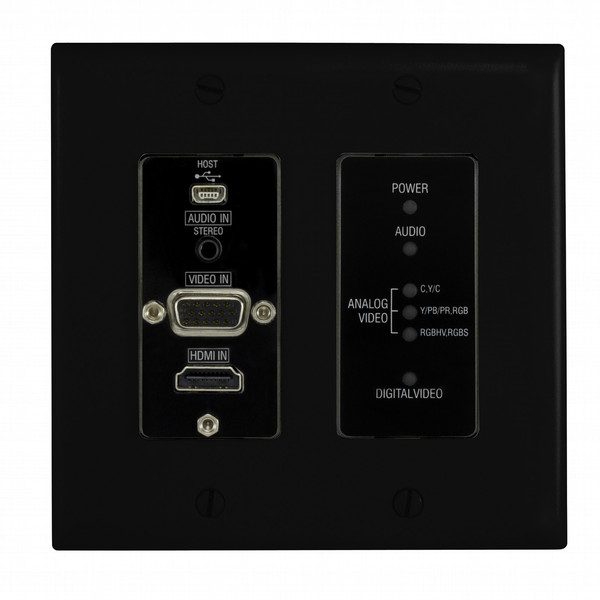 AMX DXLink Multi-Format Decor Style 5.1channels Black wall transmitter