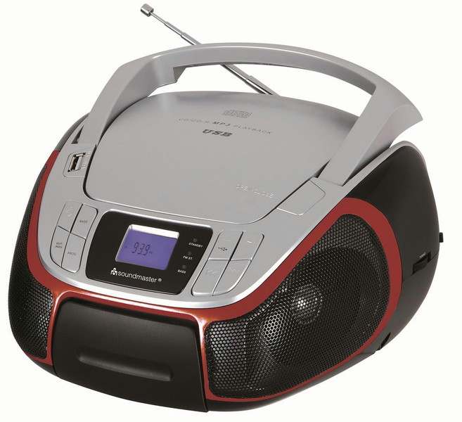 Soundmaster SCD 3550 Red,Silver CD radio