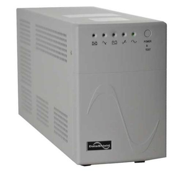 DataShield KS1200 1200VA 8AC outlet(s) Mini tower Grey uninterruptible power supply (UPS)