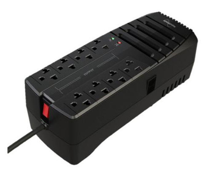 DataShield RAD-1200FAX 8AC outlet(s) 120V Black voltage regulator