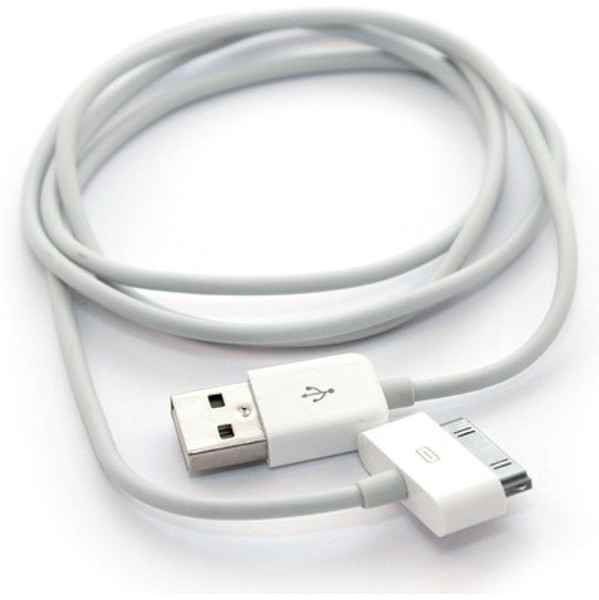 Miia AA-DOCK-N 1m USB A Apple 30-p White USB cable