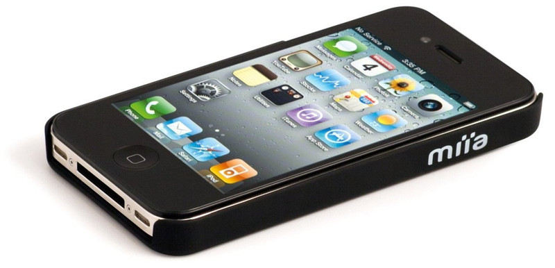 Miia AA-IPH4S-KB Cover Black mobile phone case