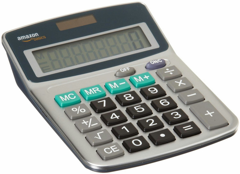 AmazonBasics DT391 Desktop Basic calculator Silver calculator