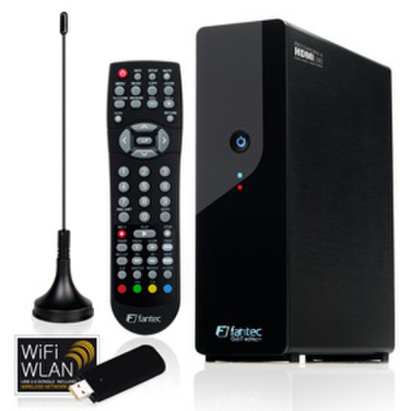 Fantec MM-HDRTV Recorder WLAN Schwarz Digitaler Mediaplayer