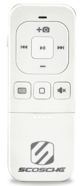 Scosche BTBRCW Bluetooth Нажимные кнопки Белый пульт дистанционного управления