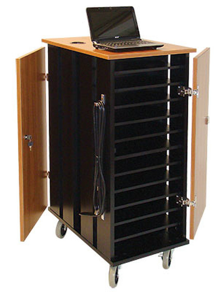Woodware Furniture N-24-BGG notebook Multimedia cart Schwarz, Grau Multimediawagen & -ständer