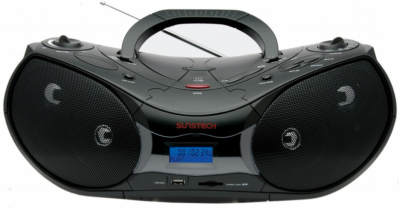 Sunstech CRUM600 Аналоговый 5Вт Черный CD радио