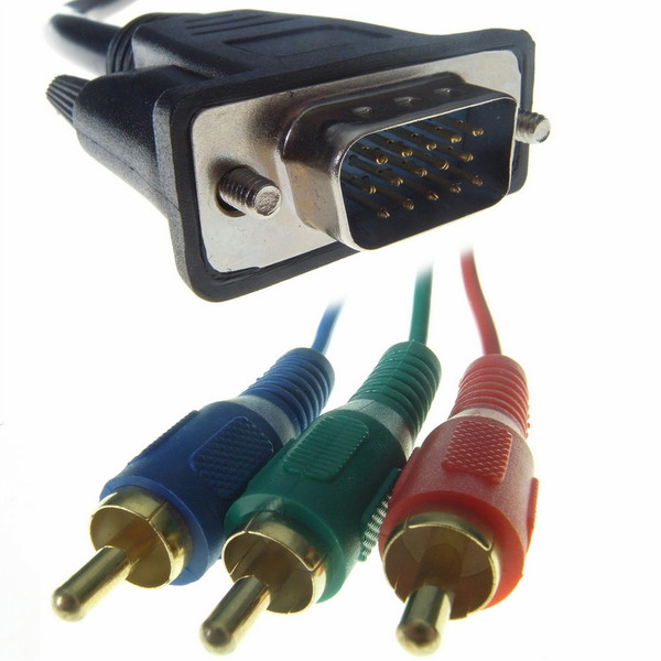 Computer Gear 26-1543 3m 3 x RCA VGA (D-Sub) Mehrfarben Videokabel-Adapter