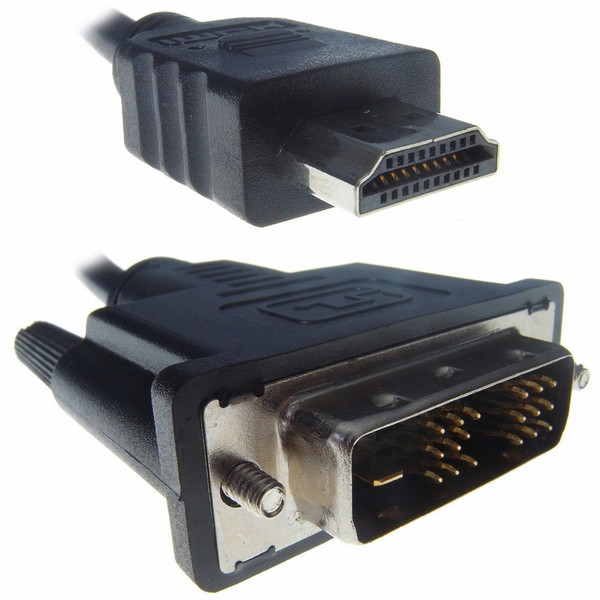 Computer Gear 26-1684 2m HDMI DVI-D Schwarz Videokabel-Adapter