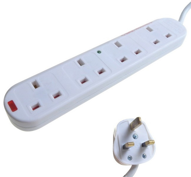 Computer Gear COPPL0200 4AC outlet(s) 250V 2m White surge protector
