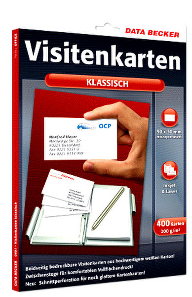 Data Becker Visitenkarten klassisch 400шт визитная карточка