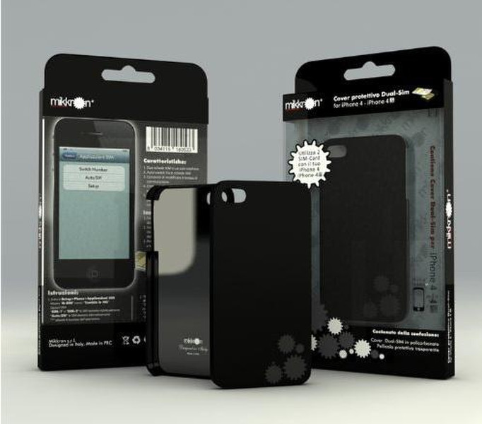 Mikkron DYPH4S-DUALSIM Cover case Черный чехол для мобильного телефона