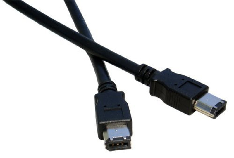 Max Value 2.0m IEEE-1394a M/M 2м 6-p 6-p Черный FireWire кабель