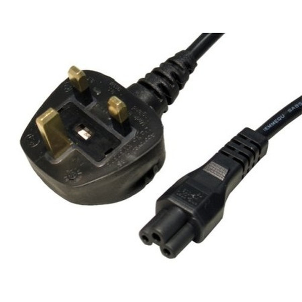 Max Value MV61212 2m C5 coupler BS 1363 Black power cable