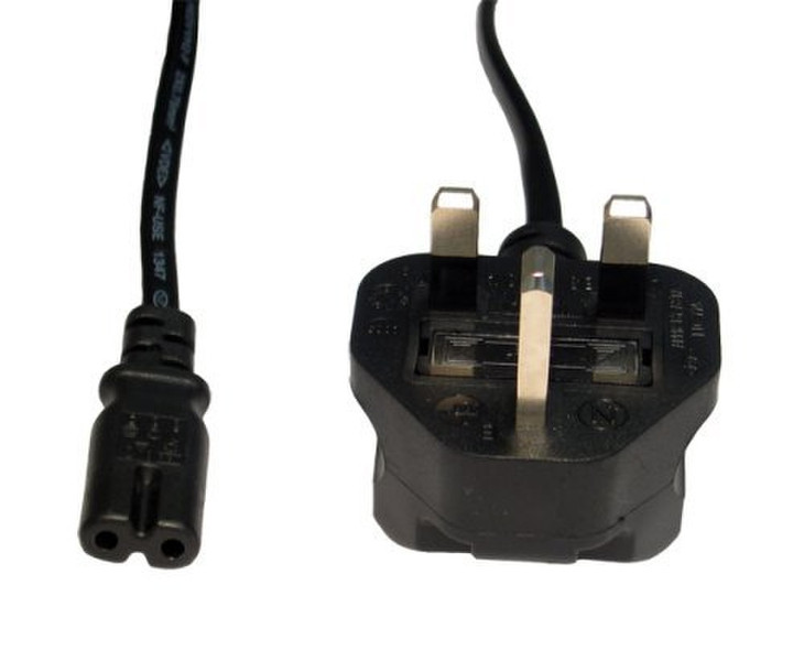 Max Value MV61214 2m C1 coupler BS 1363 Black power cable