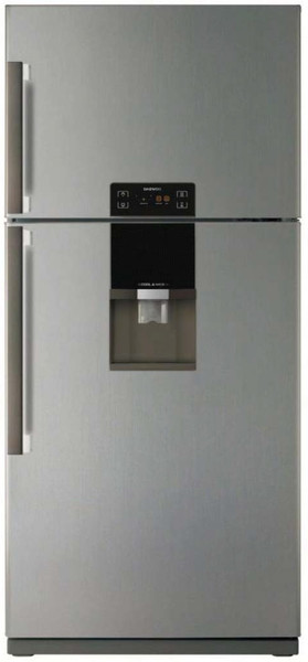 Daewoo FR-651NWS freestanding 350L 142L A+ Stainless steel fridge-freezer